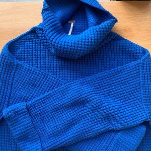 Free People Blue Turtleneck Sweater